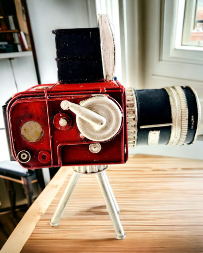 Dekoratív "Retro Kamera Keystone" Figura Gravírozási Lehetőséggel