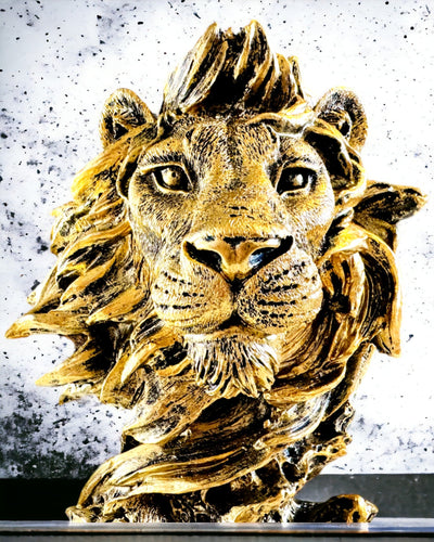 Királyi Oroszlán - Fenséges Dekorációs Figura Gravírozási Lehetőséggel, 2 Választható Színváltozatban, Ajándéknak