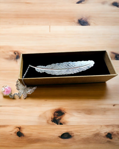 Kreatív Retro Stílusú Könyvjelző Toll- és Pillangómotívummal – Elegáns Ajándék Anyának, Tanárnak, Promóciós, Ezüst/Rózsaszín Színben