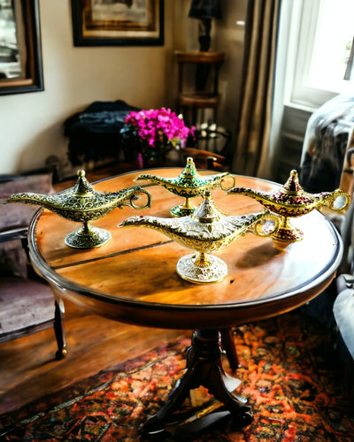 Aladdin Varázslámpája Gravírozási Lehetőséggel - Szecskázott Arany Változat