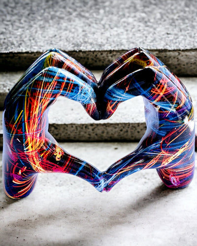 Kalejdoskop Szív – Kézzel Készített Gyanta Dísz Gravírozási Lehetőséggel