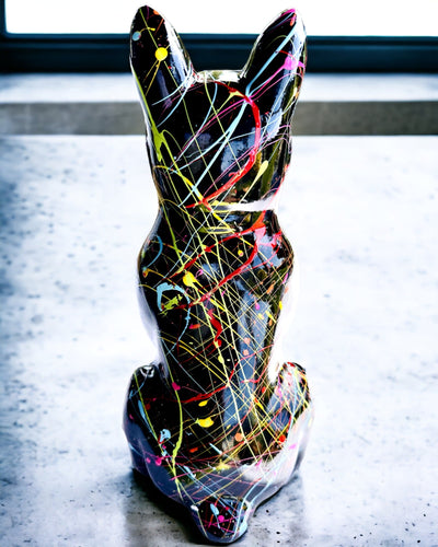 Kolorowy Psiak Artystyczny - Kézzel festett francia bulldog, gravírozással személyre szabható, ideális ajándék