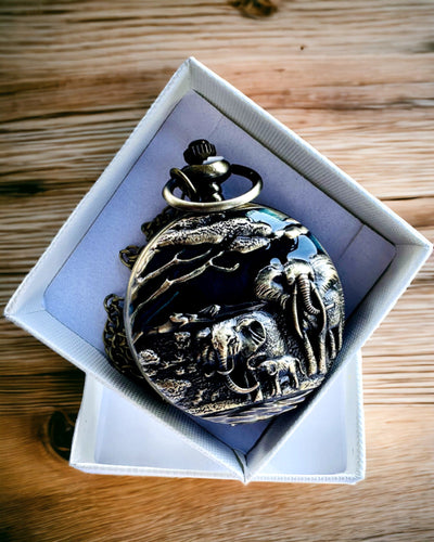 Gravírozható "Vintage Explorer" zsebóra