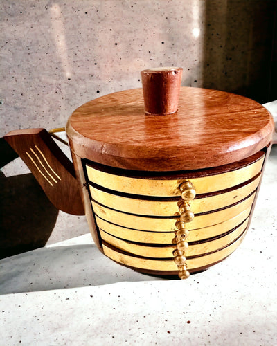 Retro Fa "Teásdoboz" Gravírozási Lehetőséggel