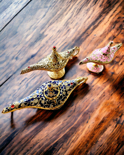 Aladdin Varázslámpája Gravírozási Lehetőséggel - Klasszikus Arany Változat, átszőtt