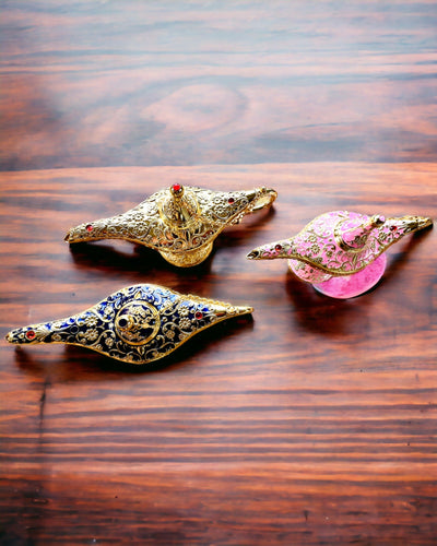 Aladdin Varázslámpája Gravírozási Lehetőséggel - Klasszikus Arany Változat, átszőtt