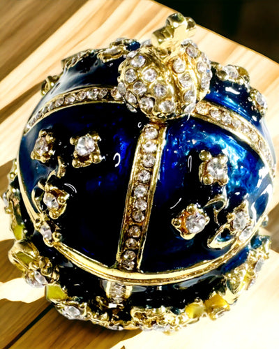 Ékszerdoboz 'Cesarskie Jajo' Faberge – Vintage Stílusú, Dekoratív Kiegészítőtartó