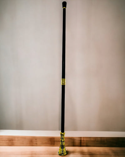 Arany Virág Alakú Fogantyúval Rendelkező Luxus Bot – Elegáns és Divatos, 93 cm