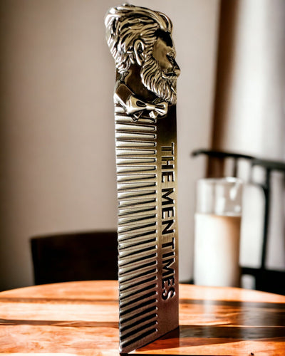 GroomMaster - Elegáns Fém Fésű Gravírozással, személyre szabott gravírozás