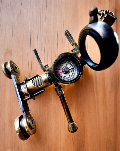 Binocular Nautica - Exkluzív Vintage Kiegészítő - Kézzel Készített Gravírozási Lehetőséggel, irodai dekoráció, prémium