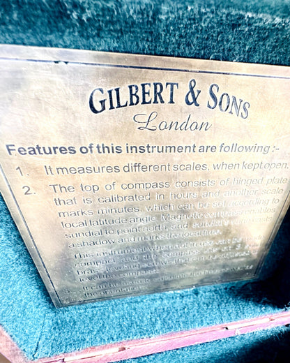 "Gilbert & Sons" Nagy Fa Iránytű Doboz Gravírozási Lehetőséggel