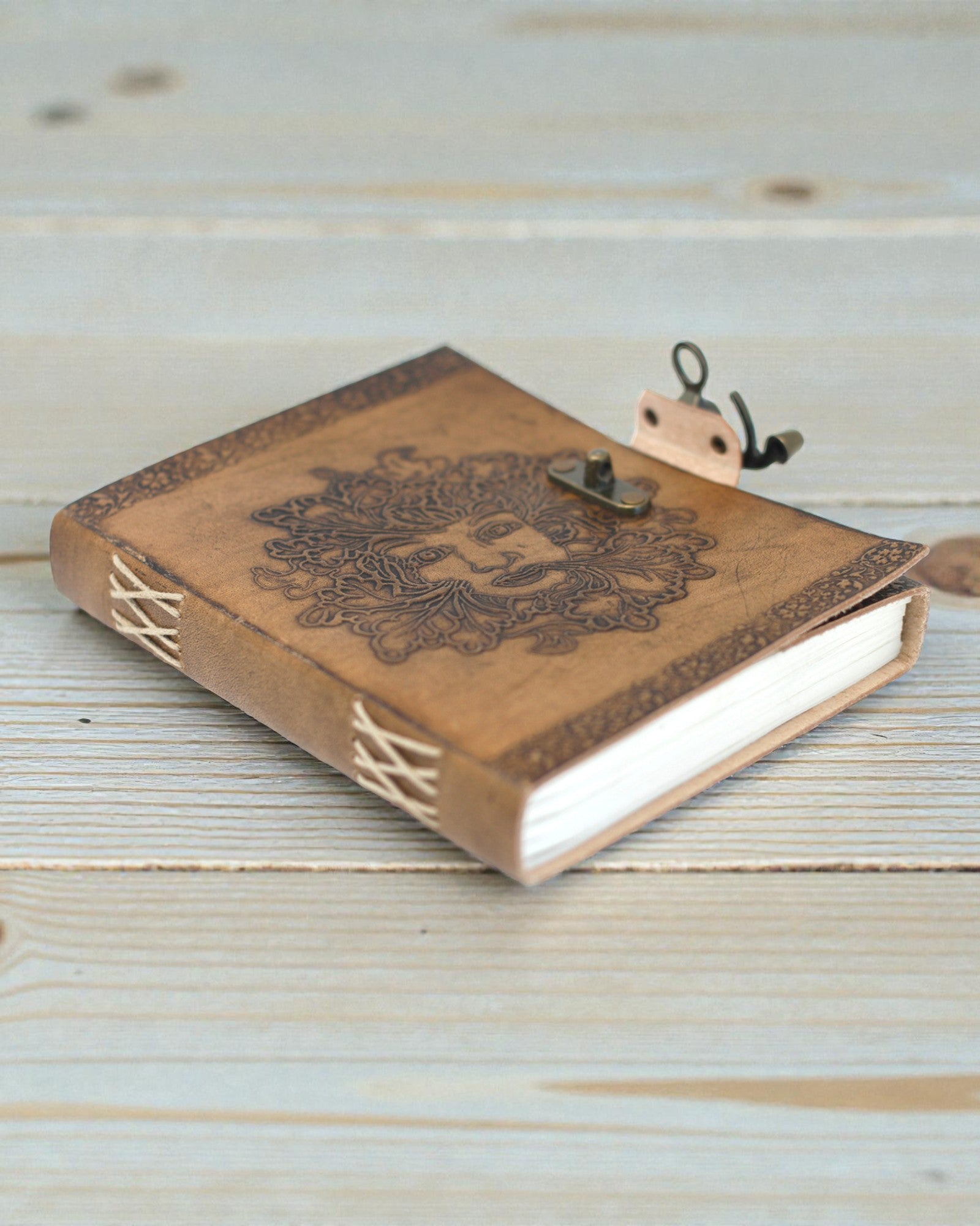 Bőr Greenman jegyzetfüzet (20x15 cm)