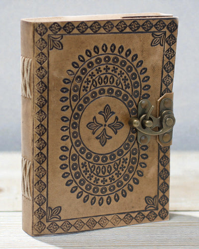 Kék mandalás bőr jegyzetfüzet (18x13 cm)