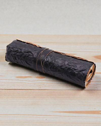 Zwijany Skórzany Notatnik Podróżnika Nomad Black – 21 × 15 cm