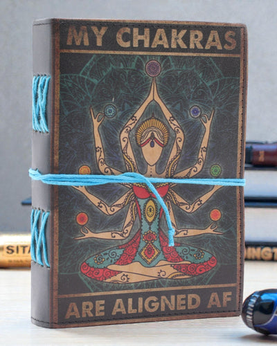 Chakra Flow – Skórzany Notatnik My Chakras Are Aligned AF
