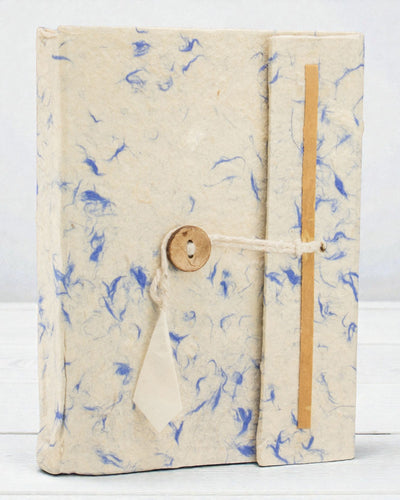 Średni Notatnik Lokta Niebieska Bawełna (15 x 12 cm) – 45 kartek