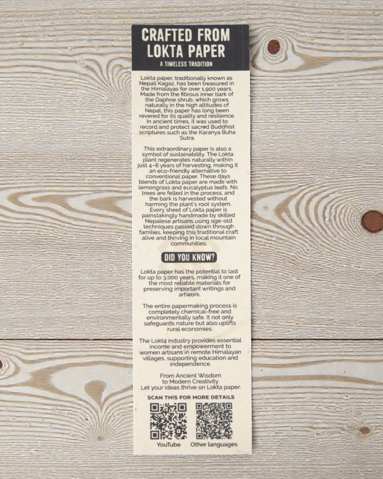 Nagy Lokta vegyes színű pamut jegyzetfüzet (21x15cm) – 45 lap – könyvjelzővel