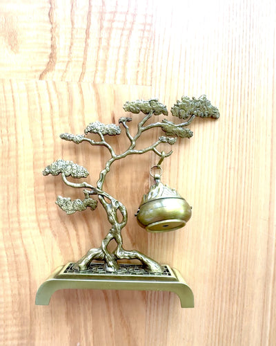 Elegáns Fém Bonsai Füstölőtartó - személyre szabható gravírozással ajándékba
