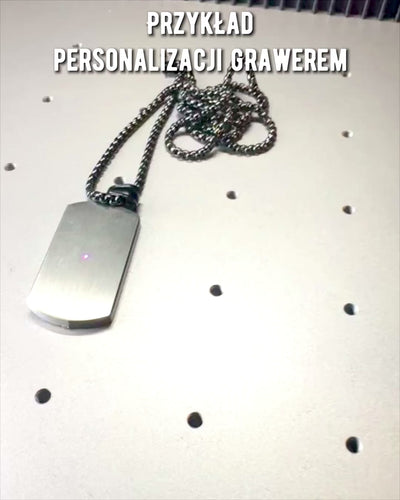 Férfi nyaklánc Dog Tag „SteelVision” – rozsdamentes acél, 15 változat, személyre szabható gravírozással
