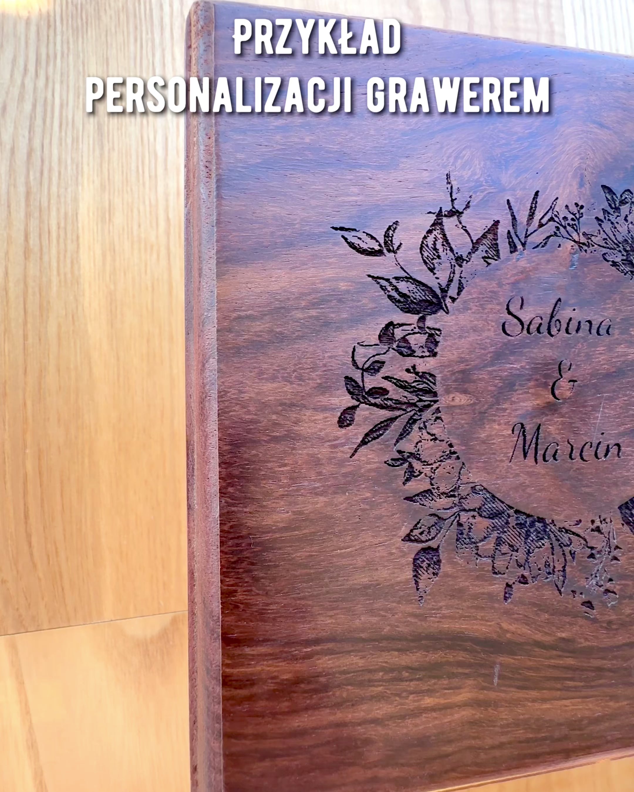 "Gilbert & Sons" Nagy Fa Iránytű Doboz Gravírozási Lehetőséggel