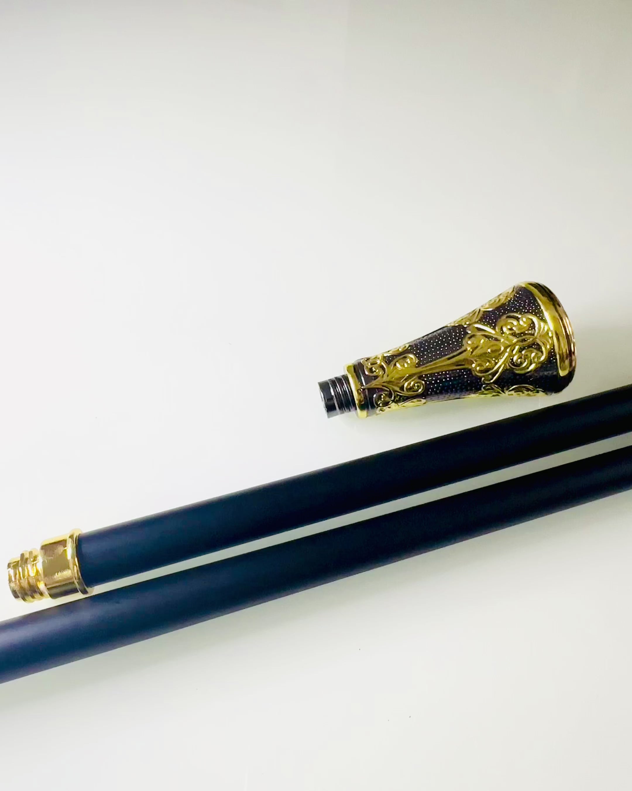 Luksusowa Laska z Złotym Uchwytem w Kształcie Kwiatu – Elegancka i Modna, 93 cm