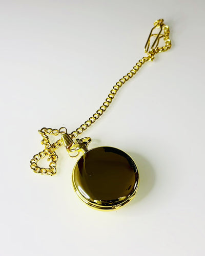 Klasszikus Kézi Mechanikus Zsebóra Dupla Fedéllel, Kézi Felhúzású, Arany Színű, Gravírozással