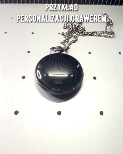 "Navigator" zsebóra stílusú iránytű - Sötét fém szín