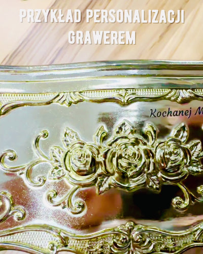 Elegáns Dombornyomott Virágos Zsebkendőtartó Doboz - Szalvétatartó