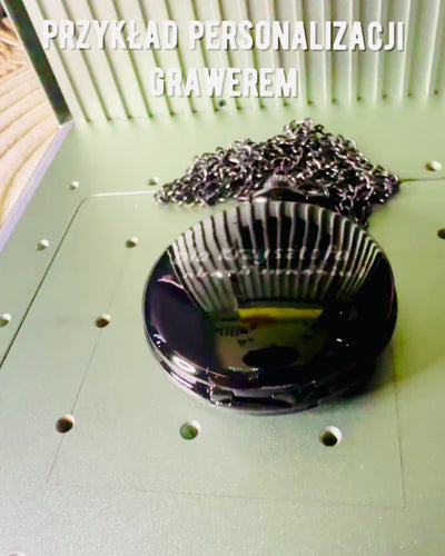 Fekete "Klasyczny Elegans" zsebóra gravírozási lehetőséggel