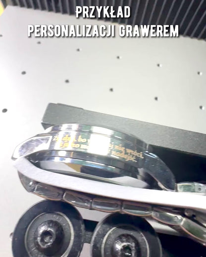 Elegáns férfi karóra KIMSDUN Prestige Átlátszó Mechanizmus és Sportos Elegancia, személyre szabható gravírozással
