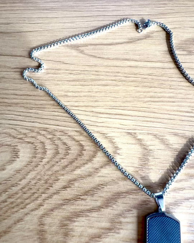 Férfi nyaklánc Dog Tag „SteelVision” – rozsdamentes acél, 15 változat, személyre szabható gravírozással