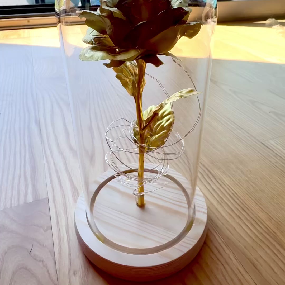 LED Rózsa éjjeli lámpa gravírozással személyre szabható kivitelben, romantikus ajándék, magasság 21,5 cm, finom fény, ideális hálószobai dekoráció