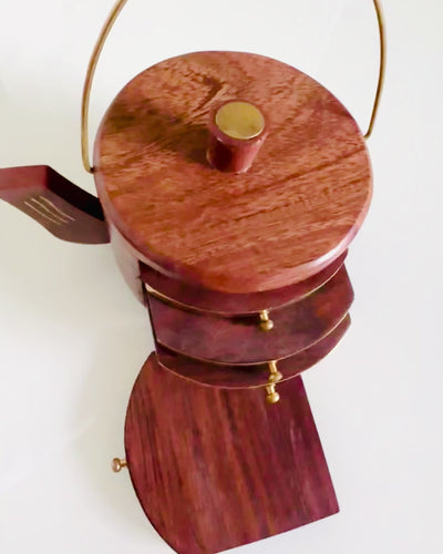 Retro Fa "Teásdoboz" Gravírozási Lehetőséggel