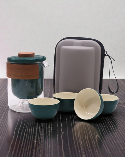 Hegyi túra – Utazó teakészlet 4 csészével