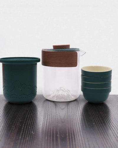 Hegyi túra – Utazó teakészlet 4 csészével