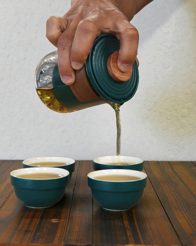 Hegyi túra – Utazó teakészlet 4 csészével