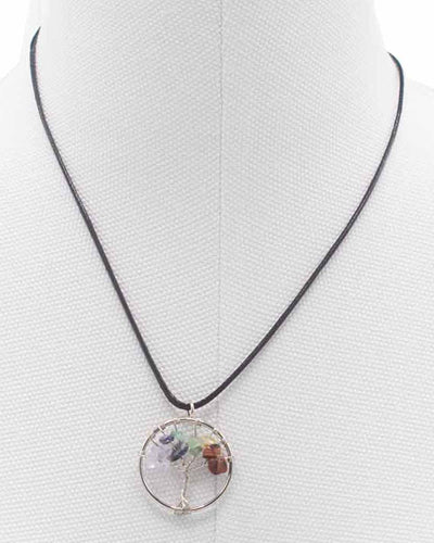 Életfa nyaklánc Csakrák egyensúlya – Természetes kövek