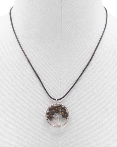 Életfa nyaklánc Védelem és Magabiztosság – Tigrisszem