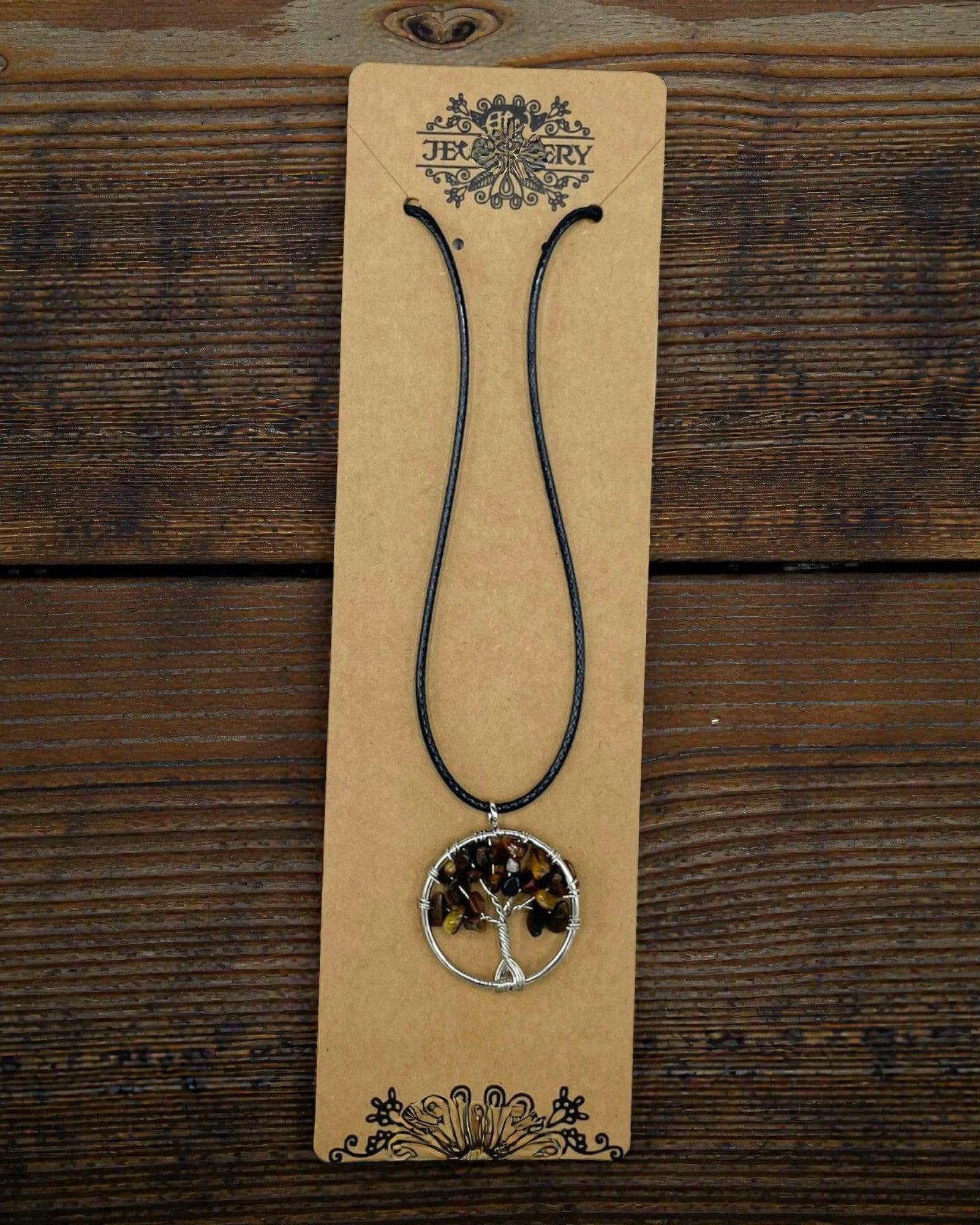 Életfa nyaklánc Védelem és Magabiztosság – Tigrisszem