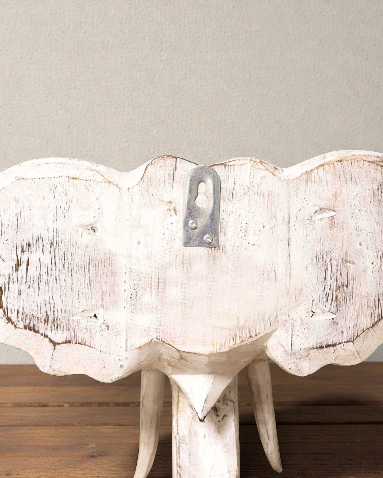 Nagy elefántfej 29x26 cm – Fehér és arany